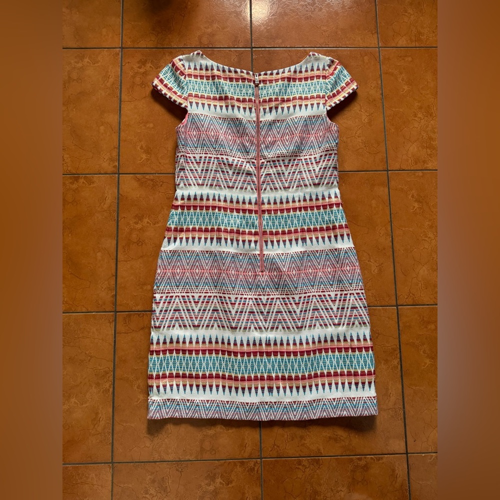 Multicolor Geometric Pattern Dress - Picture 5 of 6